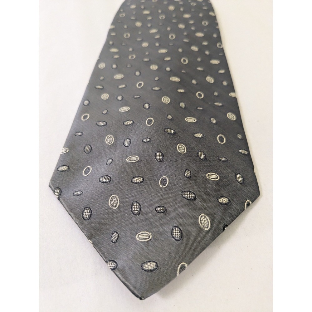 PRINCIPE 100% Silk Gray/Silver Metallic Hand Made in Italy 63 x 4